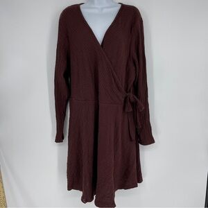 Venus Brown Wrap Dress 3X New